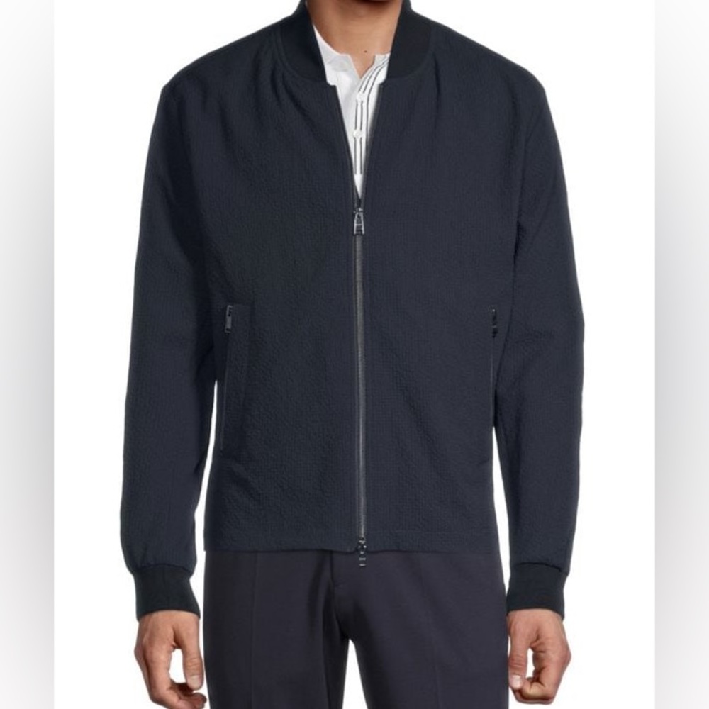 Hugo Boss Cannobio 64 Knit Full Zip Jacket Navy L